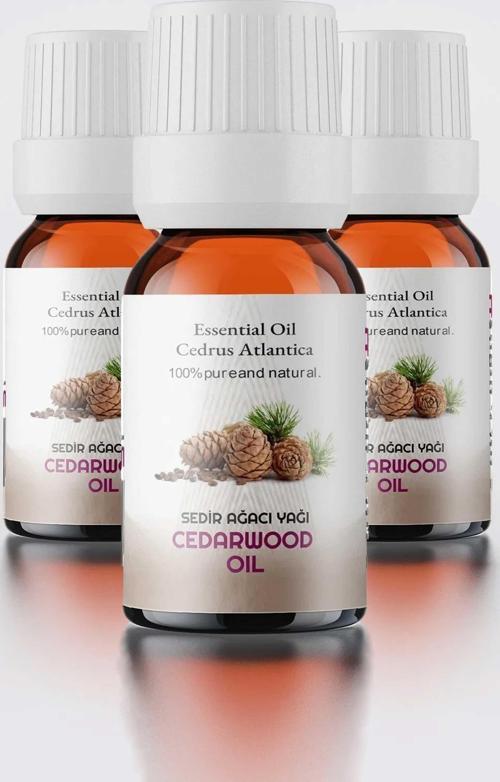 Sedir Ağacı Yağı,  %100 Doğal Uçucu Yağ, Sedir Oil, 3'lü Set 3x10ml