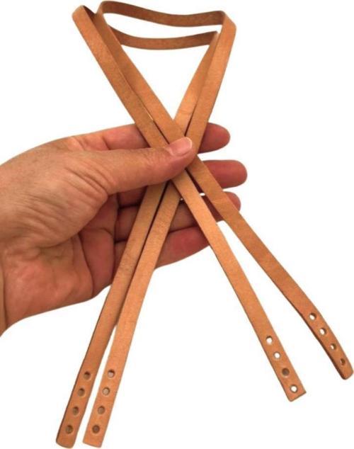 Gerçek Deri 70x0.8 cm Ham Renk Çift Çanta Sapı