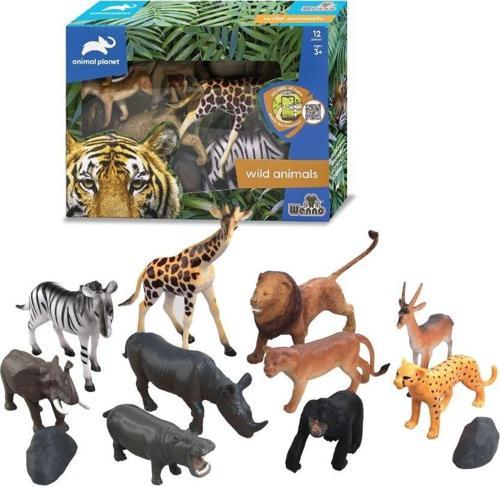 12 Parça Vahşi Hayvan Seti Eğitici Öğretici Doğa Seti Oyuncak Hayvan Seti