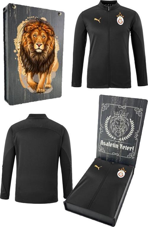 Orijinal Lisanslı 5 Yıldızlı A Takım Tam Fermuarlı Antrenman Üst Siyah Sweat