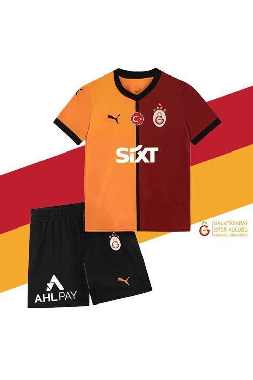 Orijinal Lisanslı 24-25 Sarı - Kırmızı 5 Yıldızlı Çocuk Forma Set