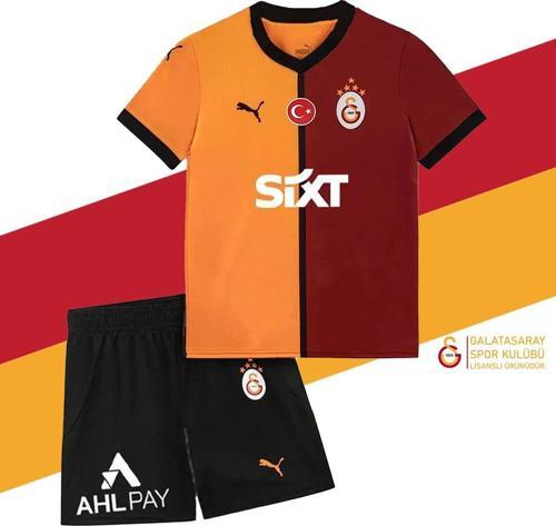 Orijinal Lisanslı 24-25 Sarı - Kırmızı 5 Yıldızlı Çocuk Forma Set