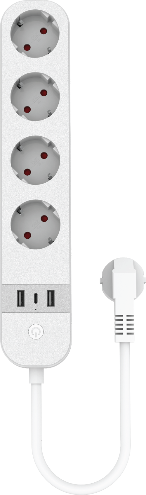 HY-PW2051-PU Hybrone USB'li Dörtlü Akıllı Priz