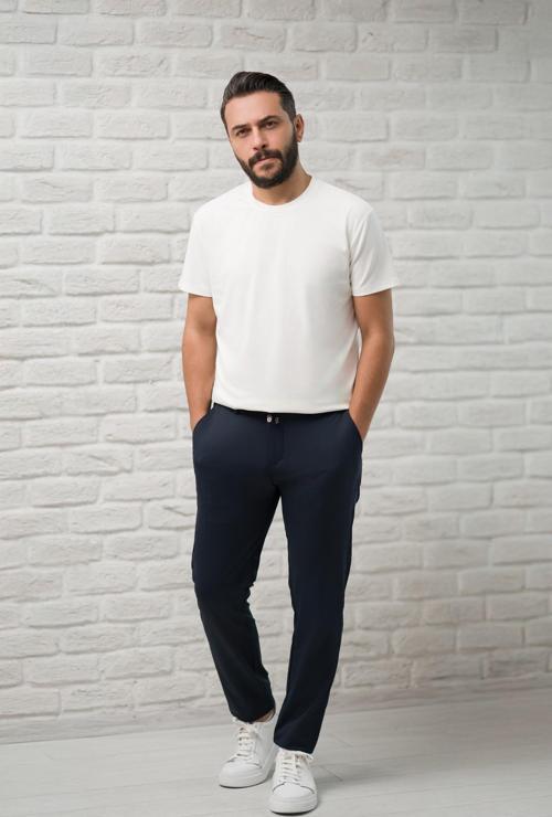 Slimfit Fit Bisiklet Yaka Rayon Kumaş Full Likralı T-shirt