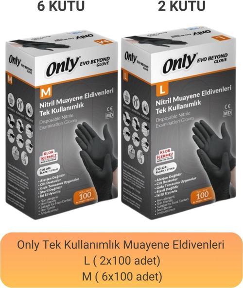 Evo Beyond Nitril Muayene Eldiveni M(100 adet x 6)- L(100 adet x 2)