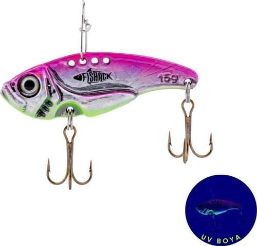 Vibrasyon Yem - LRF/Spin Jig - Fishack VibraX - 15g 55mm - Sparkle - UV Boyalı