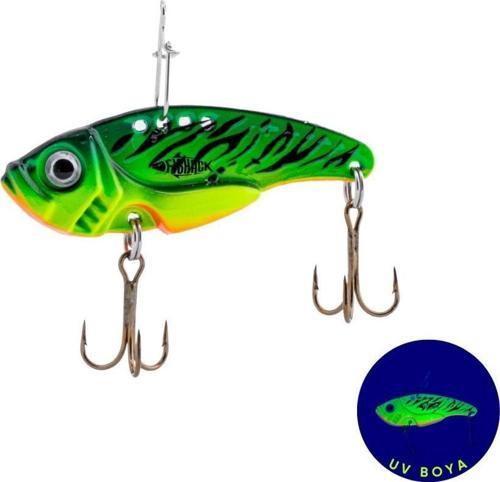 Vibrasyon Yem - LRF/Spin Jig - Fishack VibraX - 15g 55mm - Tiger Strike - UV Boyalı