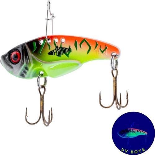 Vibrasyon Yem - LRF/Spin Jig - Fishack VibraX - 15g 55mm - UV Blaze - UV Boyalı