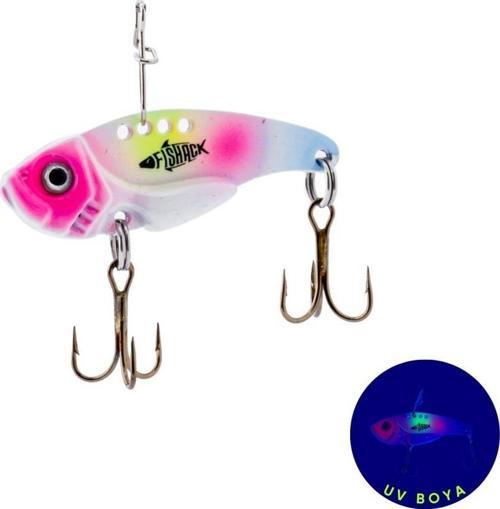 Vibrasyon Yem - LRF/Spin Jig - Fishack VibraX - 7g 40mm - Candy Ice - UV Boyalı