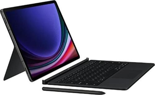 Galaxy Tab S9 Plus Mousepadli Klavyeli Kapaklı Kılıf - SİYAH