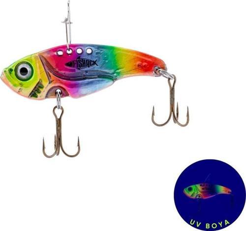 Vibrasyon Yem - LRF/Spin Jig - Fishack VibraX - 7g 40mm - Rainbow Fury - UV Boyalı