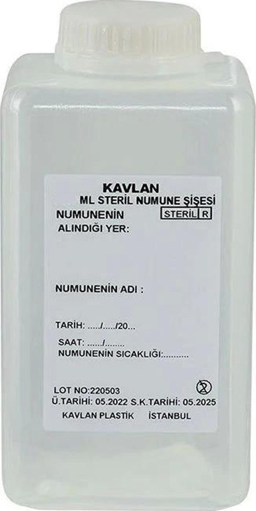 Su Numune Şişesi 250 ml Pp Tiyosülfatlı Steril/Koli 120 Adet