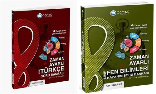 Çanta 2025 8. Sınıf Lgs Türkçe + Fen Bilimleri Zaman Ayarlı Kazanım Soru Bankası Seti 2 Kitap