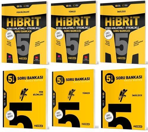 Hız 2025 5. Sınıf Fen Bilimleri + Türkçe + İngilizce Soru + Hibrit - Konu Seti 6 Kitap