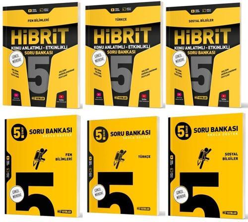 Hız 2025 5. Sınıf Fen Bilimleri + Türkçe + Sosyal Soru + Hibrit - Konu Seti 6 Kitap
