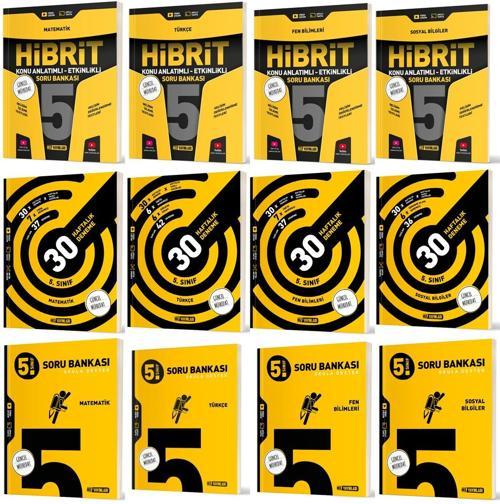 Hız 2025 5. Sınıf Matematik + Türkçe + Fen + Sosyal Haftalık Deneme + Hibrit + Soru Seti 12 Kitap