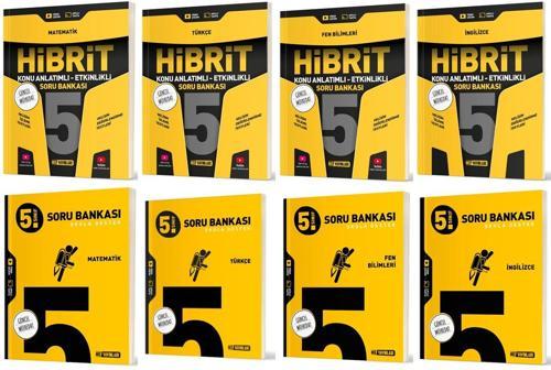 Hız 2025 5. Sınıf Matematik Türkçe Fen İngilizce Soru + Hibrit - Konu Seti 8 Kitap