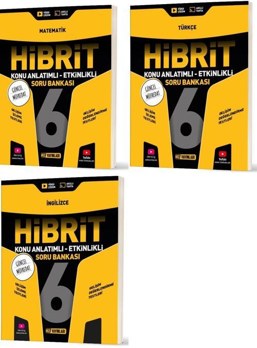 Hız 2026 6. Sınıf Matematik + Türkçe + İngilizce Hibrit - Konu Seti 3 Kitap