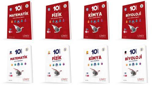 Limit 2026 10. Sınıf Matematik + Fizik + Kimya + Biyoloji Konu Kaf + Soru Seti 8 Kitap Güncel Müfredat