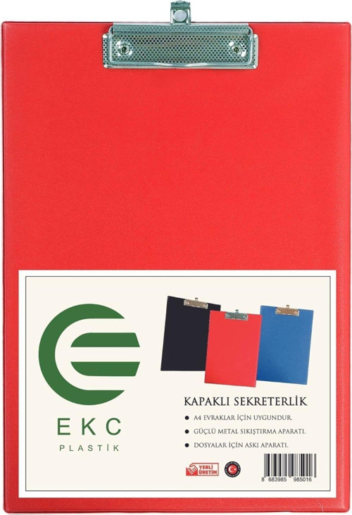- A4 Kapaklı Sekreterlik Kırmızı, Bloknot Yazı Tablası, Clipboard 1017157