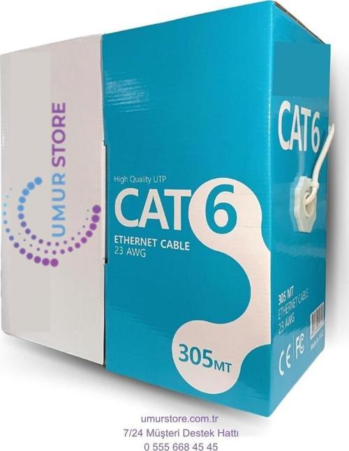 305MT Metre Cat6 23AWG Kablo Ethernet Internet Network Ağ Ip Kamera Kablo