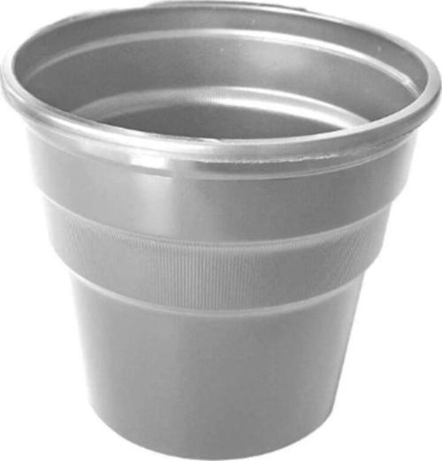 Gümüş Gri Renk Sert Plastik Bardak 180cc 15 Adet