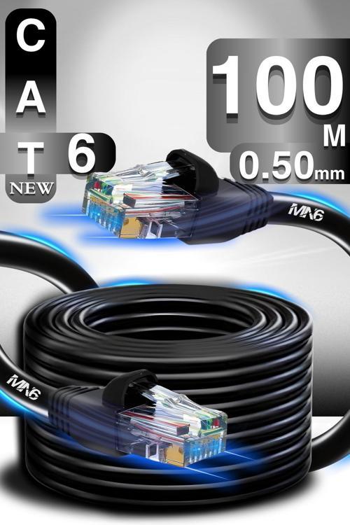 M106 100 Metre Internet Kablosu/Utp 0.50Mm Cat6 Iki Kat Korumalı/İç Dış Mekan/100 M Ethernet Kablosu