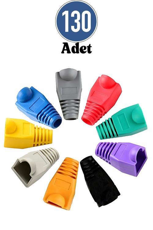 M107Kb Rj45 Kılıf/130 Adet-Cat6 Cat6E Cat5 Cat5E Uyumlu/Rj45 Siyah Kılıf Boot-Rj45 Cat5 Cat6 Kılıf