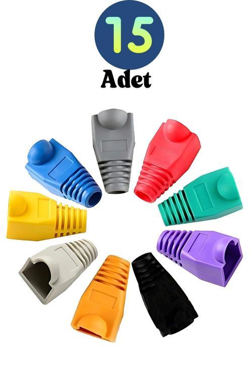 M107Kb Rj45 Kılıf/15 Adet-Cat6 Cat6E Cat5 Cat5E Uyumlu/Rj45 Siyah Kılıf Boot-Rj45 Cat5 Cat6 Kılıf