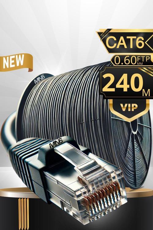 M108Xf 240 Metre Internet Kablosu/Ftp0.60Mm Cat6 Iki Kat Korumalı/İç Dış Mekan/240M Ethernet Kablosu