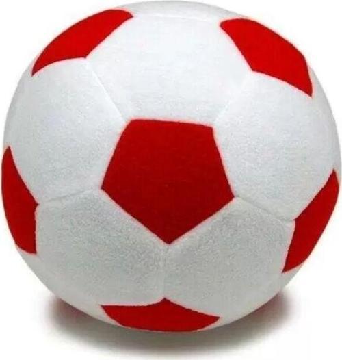 Çoçuklar İçin Özel Yumuşak Kumaş Peluş Yastıklar Peluş Taraftar Futbol Topu Oyuncak Kırmızı Beyaz