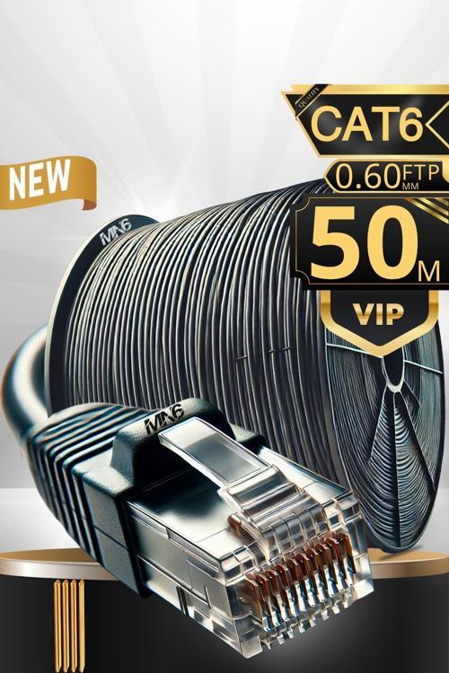 M108Xf 50 Metre Internet Kablosu/Ftp 0.60Mm-Cat6 Iki Kat Korumalı-İç Dış Mekan-50 M Ethernet Kablosu