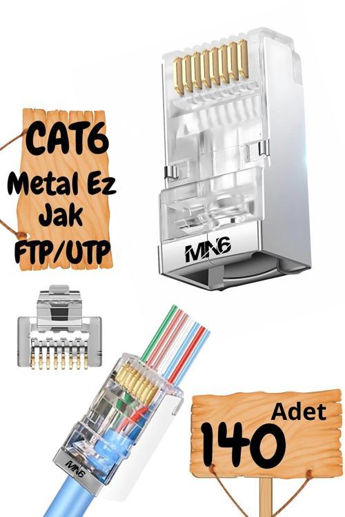 M117Xf Cat6 Jack/140 Adet-Metal Ez/Yeni Nesil Rj45 Cat6-8P/8C Açık Uçlu/Cat6 Konnektör