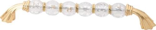 Polimer 128Mm Kristal Pençe Ayak Altın Boncuk(128 Cm)- 5 Adet