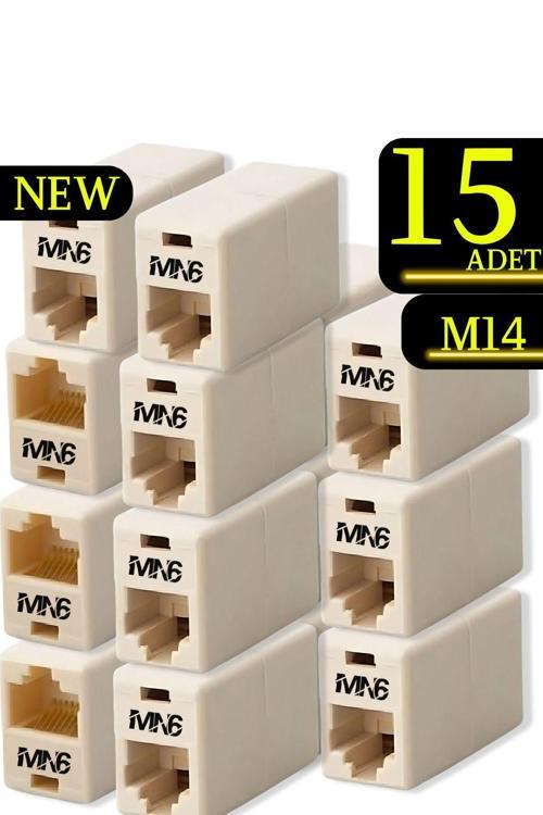 M14 Kablo Birleştirici/15Adet-Cat5/5E-Cat6-Uyumlu/Lan Kablosu Birleştirici Ara Aparatı