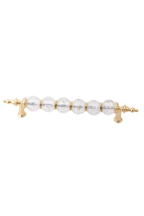 Polimer Iğne Ayak 160 Mm Kristal Altın Boncuk(16 Cm)-2 Adet