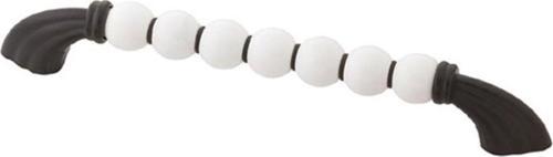 96 Mm Aslan Ayak Beyaz Siyah Boncuk Modern Lüks Mobilya Dolap Çekmece Kulpları (9,6 Cm)