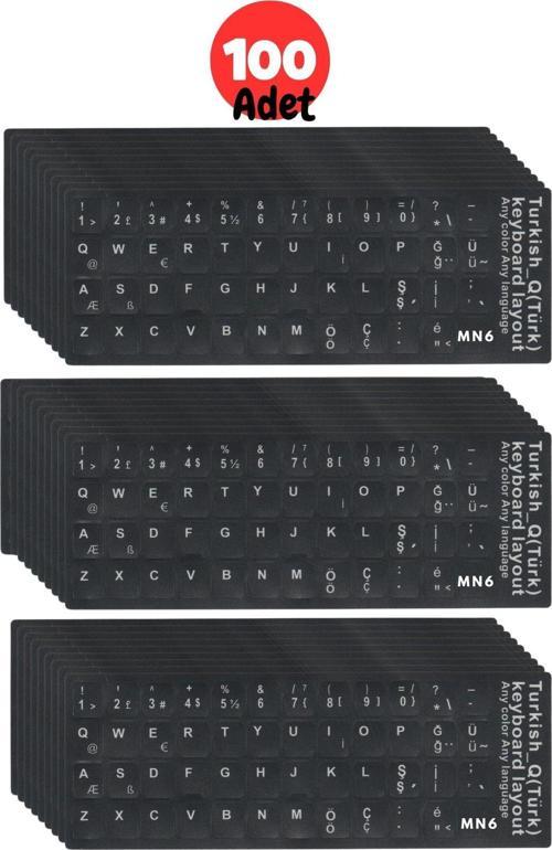 Ultra Paket Türkçe Q Klavye Sticker Laptop Pc Uymlu Türkçe Q Sticker A Kalite Türkçe Klavye Sticker
