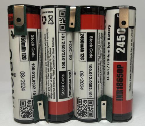2450MAH 14.4V 8c 19.6A Yüksek Akım Destekli - Güçlü Matkap Pili 4s Li-Ion Şarjlı Pil Grubu