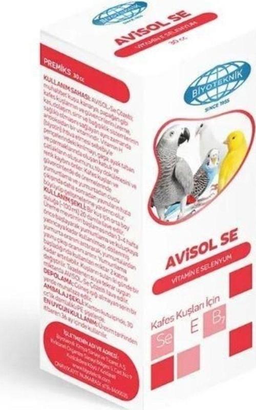 6 Adet Avisol-Se Kuşlar Için Vitamin E Ve Selenyum Çözeltisi