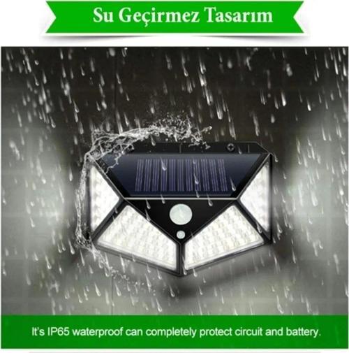 Rahison 100 Ledli Hareket Sensörlü Güneş Enerjili Solar Bahçe Aydınlatması 4 Adet Fiyatıdır
