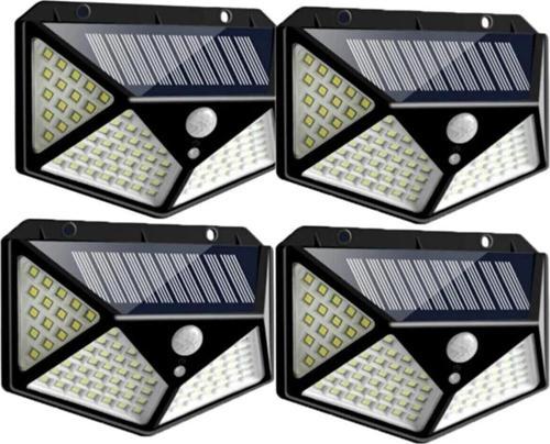 Kulvar Avm 4 Adet 100 Ledli Lüxs Solar Bahçe Aydınlatması Hareket Sensörlü Güneş Enerjili