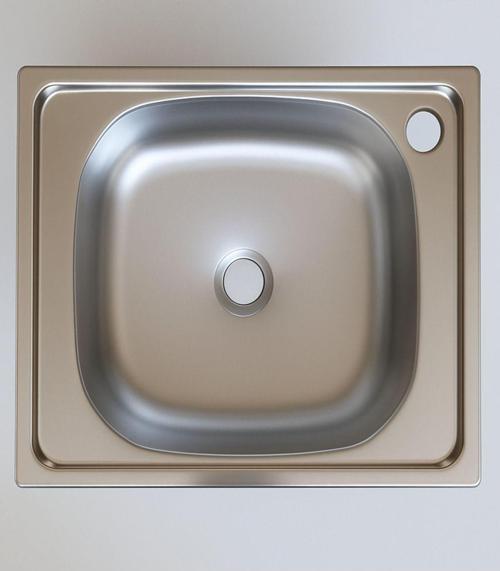 Sinkon 40X50 Tezgah Üstü Krom Mutfak Evye Sağ Delikli Küçük Sifonlu