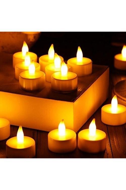 Kelebek Parti Ve Kına Işıklı Dumansız Led Pilli Mum 12 Adet Pil Dahil Special Gift – Led Işık – Led Işık – Led Işık