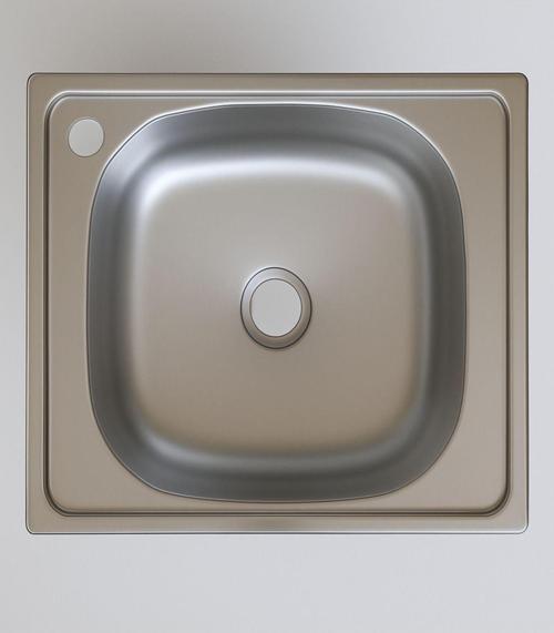 Sinkon 40X50 Tezgah Üstü Krom Mutfak Evye Sol Delikli Küçük Sifonlu