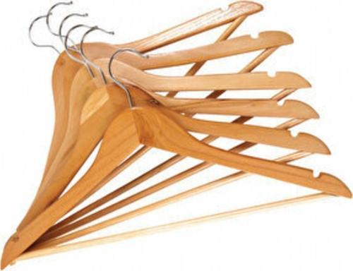 Kulvar Avm 36 Adet Ahşap Naturel Elbise Askısı Dolap Düzenleyici Aski