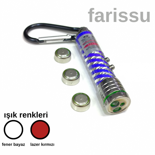 Çok Fonksiyonlu Lazer Pointer ve LED El Feneri Anahtarlık
