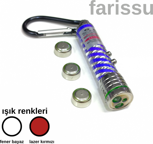 Çok Fonksiyonlu Lazer Pointer ve LED El Feneri Anahtarlık