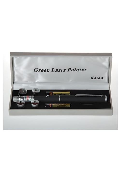 5 Başlıklı Yüksek Güçlü Yeşil Lazer Pointer – 5 KM Gece Menzilli Profesyonel Sunum ve Gökyüzü Gözlem Lazer Kalemi
