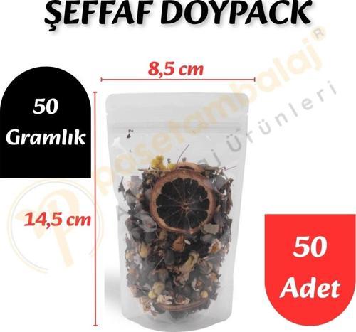 Şeffaf Doypack 8,5x14,5x5 cm (50 Adet)